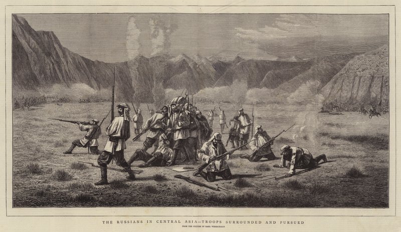 The Russians in Central Asia, Troops surrounded and pursued by School Russian