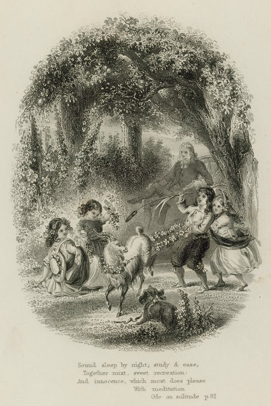 Scene from Ode on Solitude, by Alexander Pope by Scottish School