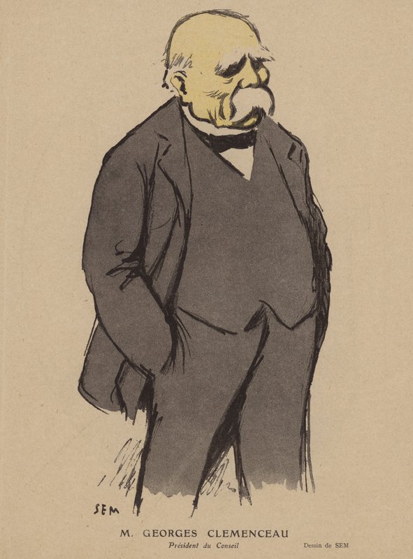 Georges Clemenceau, French politician by Sem