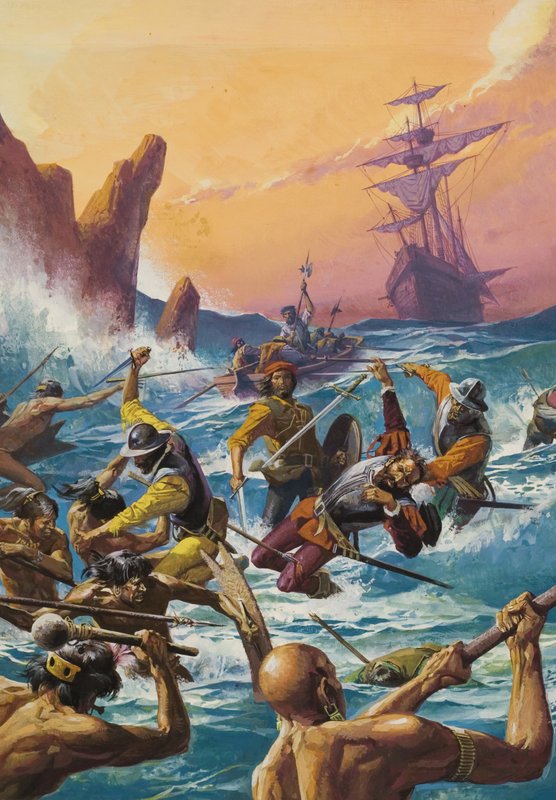 The First Men Around the World by Severino Baraldi