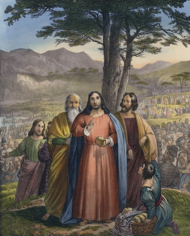 Christ feedeth the multitude by Siegfried Detler Bendixen