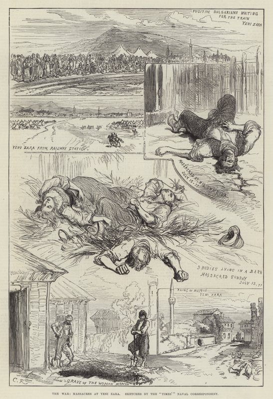 The War, Massacres at Yeni Zara by Sir John Charles Robinson