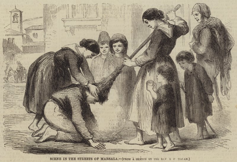 Scene in the Streets of Marsala by Solomon Caesar Malan