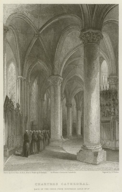 Chartres Cathedral, Back of the Choir from Northern Aisle by Solomon Alexander Hart