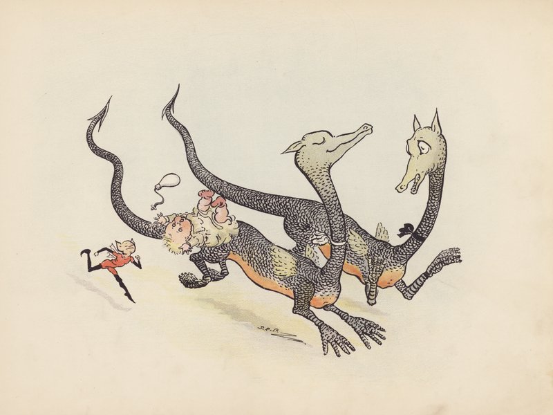 Illustration for Little Twin Dragons by Sophia Rosamond Praeger
