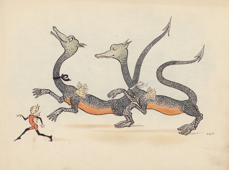 Illustration for Little Twin Dragons by Sophia Rosamond Praeger