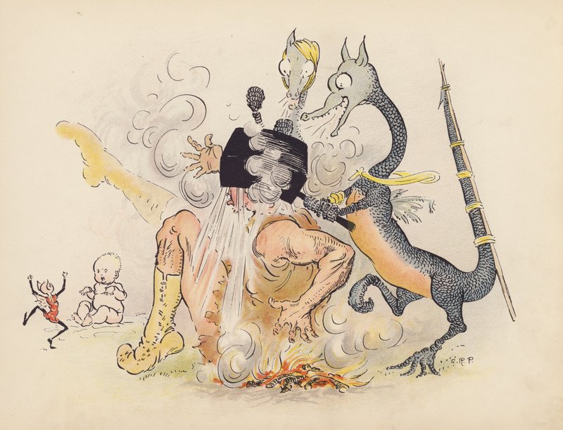 Illustration for Little Twin Dragons by Sophia Rosamond Praeger