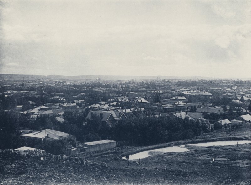 Doornfontein, Panorama from the Hill (b/w photo) by South African Photographer