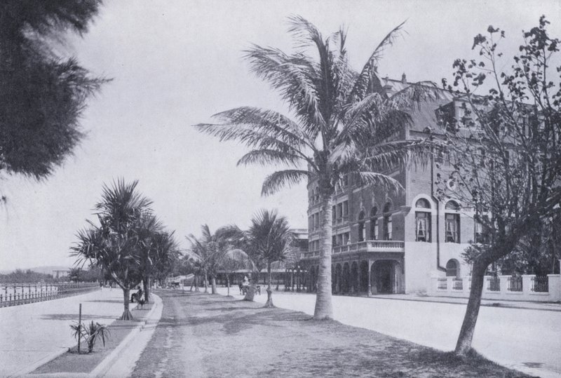 Esplanade, showing Marine Hotel, Durban by South African Photographer