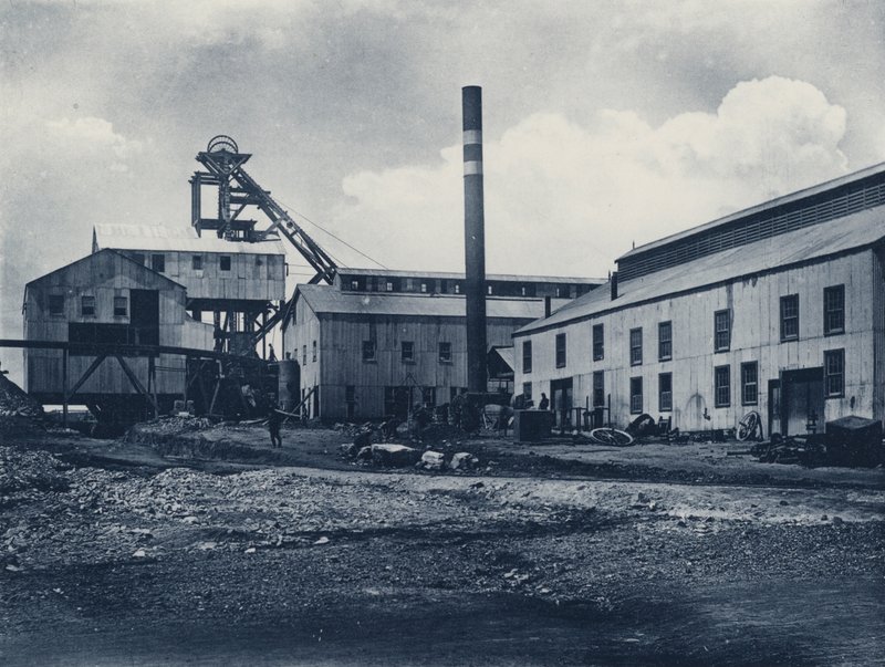 Head Gear, etc, Langlaagte Royal Gold Mining Company by South African Photographer