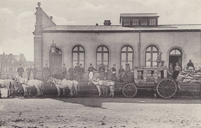 Historic Views, the Last Coach with English Mail and Old Post Office by South African Photographer