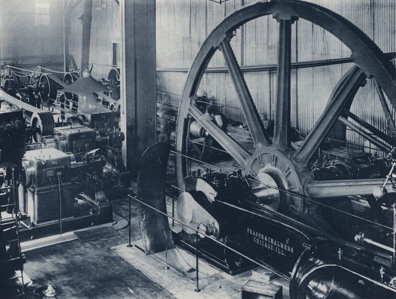 Interior, Engine and Dynamo Room, Crown Reef Gold Mining Company by South African Photographer