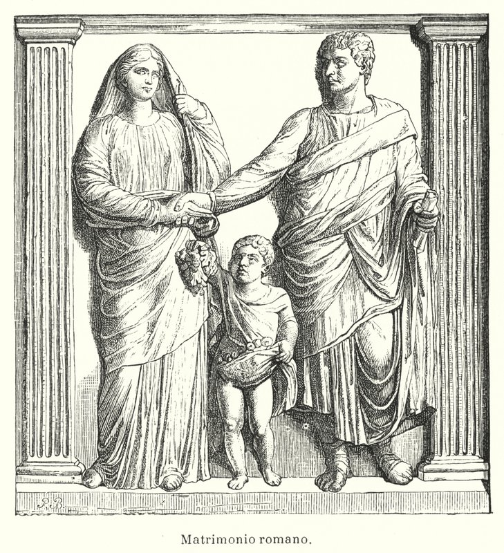 Ancient Roman marriage by Spanish School