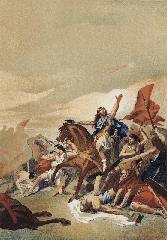 Battle of Tolbiac, 496 by Spanish School