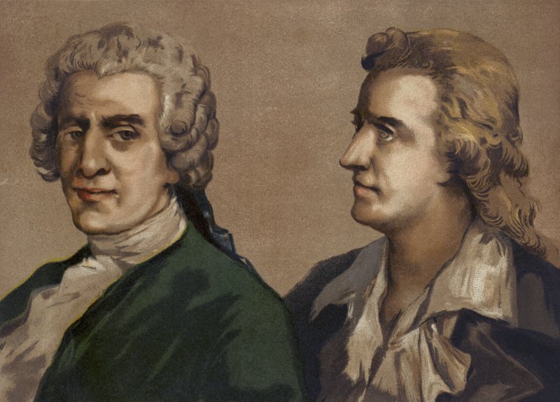 Friedrich Gottlieb Klopstock and Friedrich Schiller, German poets by Spanish School
