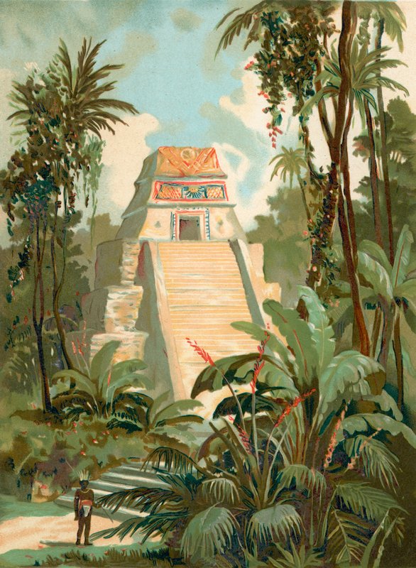 Mexican monument by Spanish School