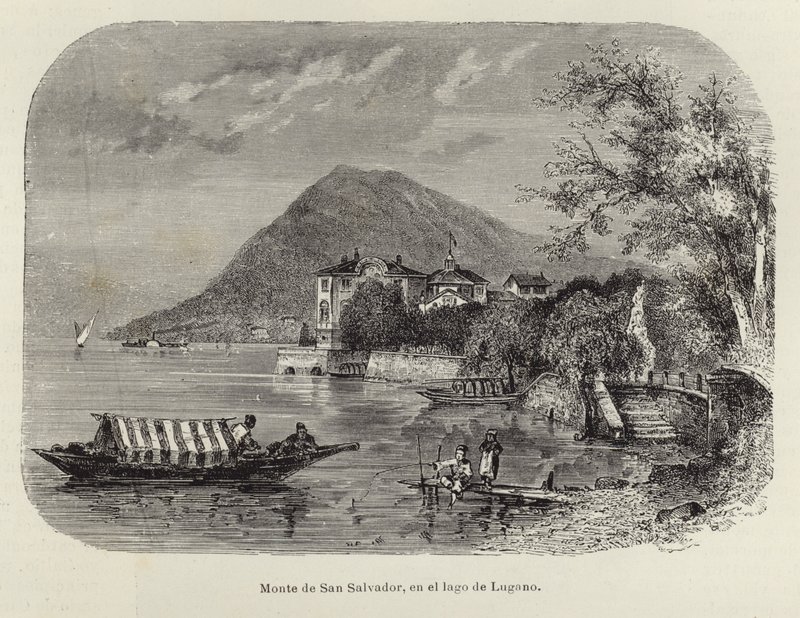 Monte San Salvatore on Lake Lugano by Spanish School