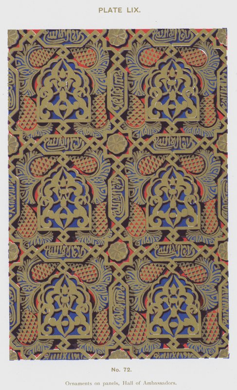 Ornaments on panels, Hall of Ambassadors by Spanish School