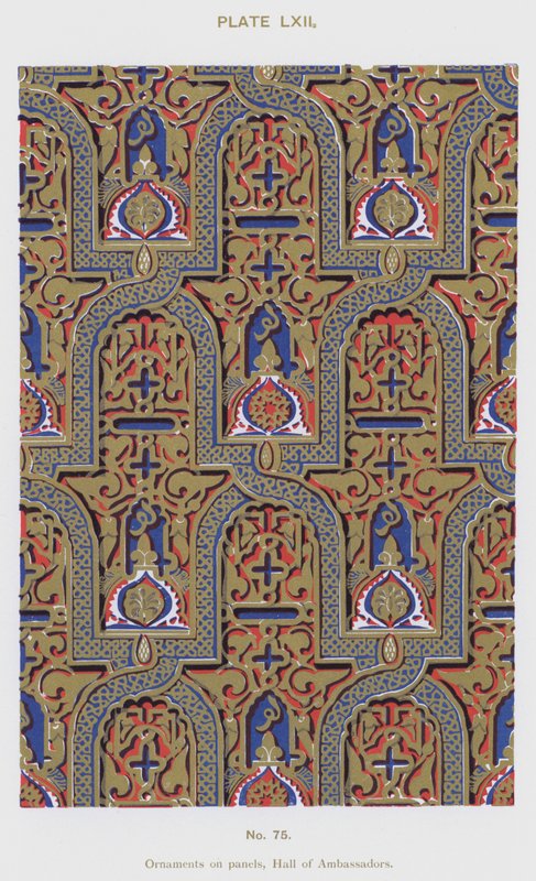 Ornaments on panels, Hall of Ambassadors by Spanish School