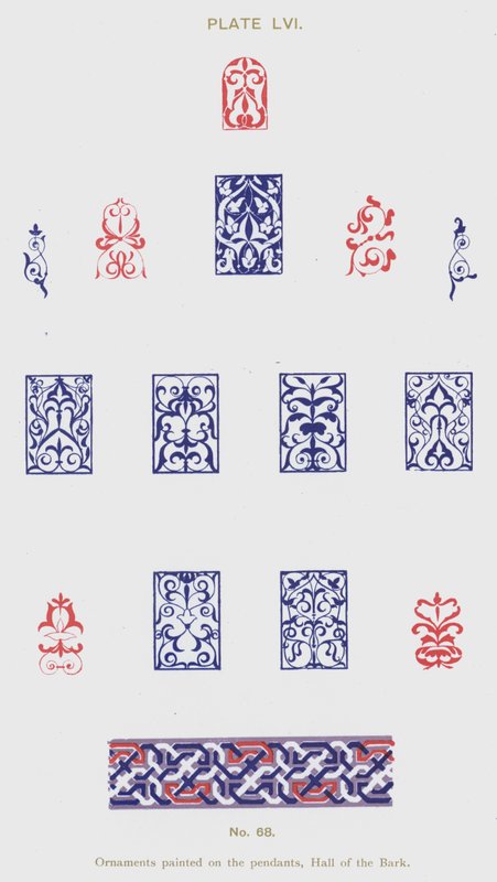 Ornaments painted on the pendants, Hall of the Bark by Spanish School