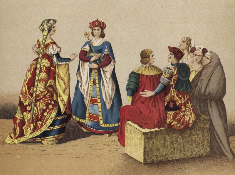 Spanish costumes of the 15th Century by Spanish School