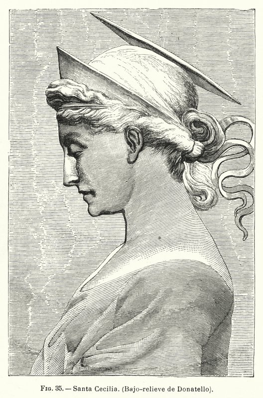 St Cecilia, Bas-Relief by Donatello by Spanish School