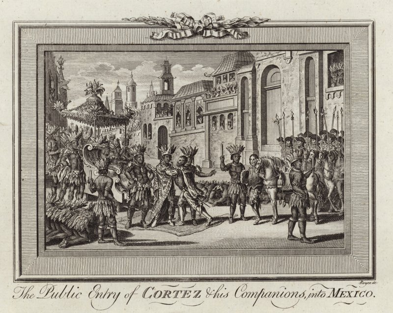 The Public Entry of Cortez by Spanish School