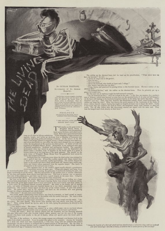 Illustration for The Living Dead, by Outram Tristram by St. George Hare