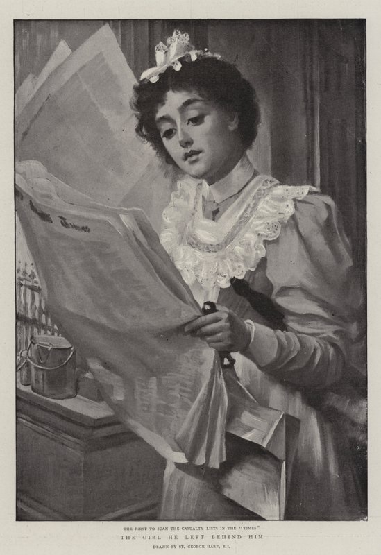 The Girl he left behind him by St. George Hare