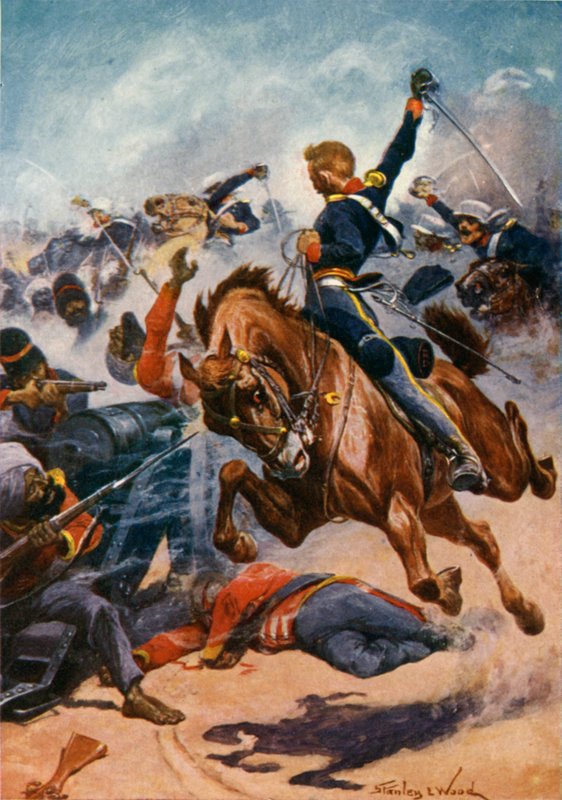 Aliwal, The Third Light Dragoons Charging the Sikh Guns by Stanley L. Wood