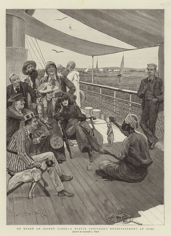 On Board an Orient Liner, a Native Conjuror