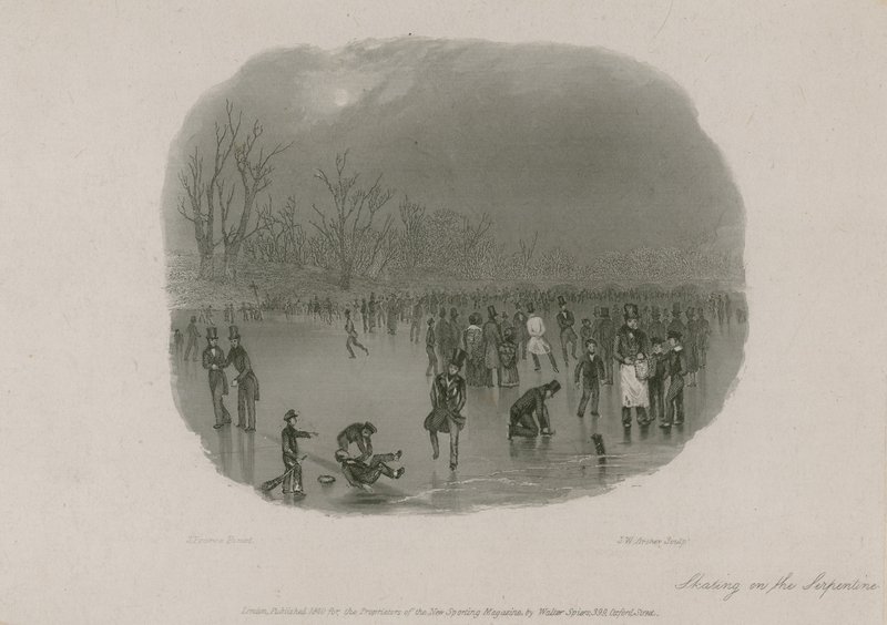 Skating on the Serpentine, Hyde Park, London by Stephen Pearce