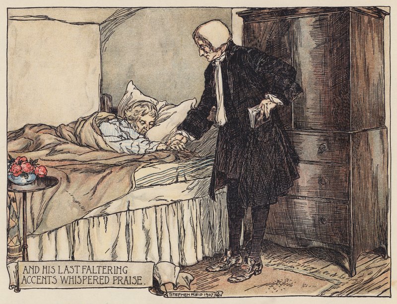 Illustration for The Deserted Village by Oliver Goldsmith by Stephen Reid