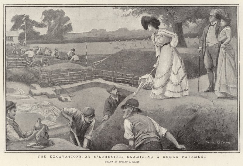 The Excavations at Silchester, Examining a Roman Pavement by Stuart G. Davis
