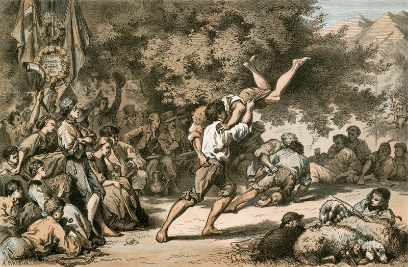 A Swiss Wrestling-Match by Swiss School