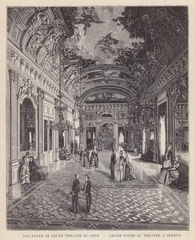 The Foyer in the New Theater in Geneva by Swiss School