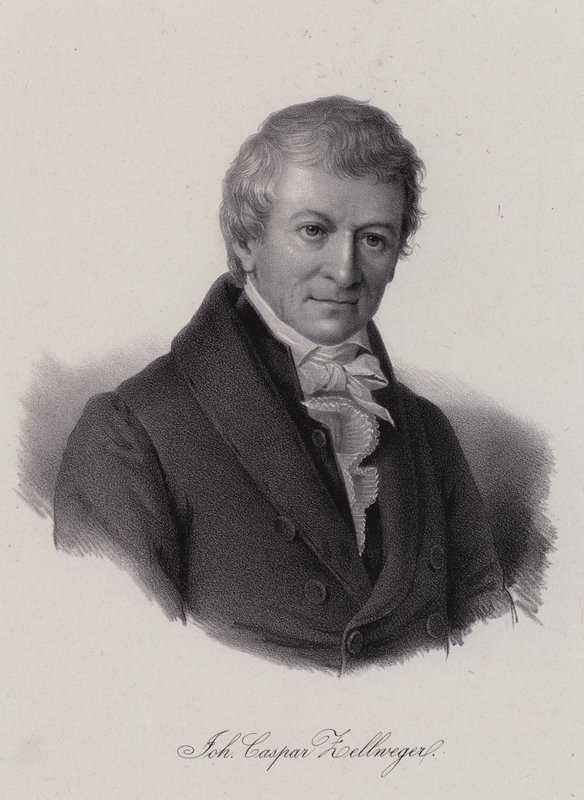 Johann Caspar Zellweger, Swiss textile entrepreneur and philanthropist by Swiss School