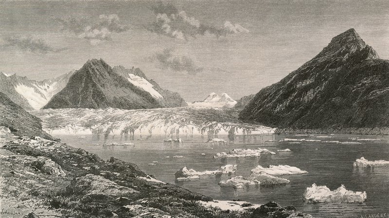 The Aletsch Glacier and Marjelen Lake by Swiss School