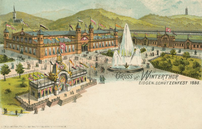 The shooting festival of 1895 in Winterthur, Switzerland by Swiss School