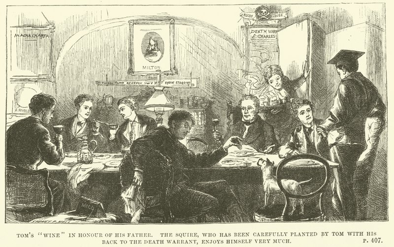 Illustration for Tom Brown at Oxford by Thomas Hughes by Sydney Prior (after) Hall