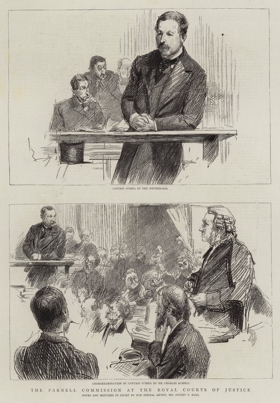 The Parnell Commission at the Royal Courts of Justice by Sydney Prior (after) Hall