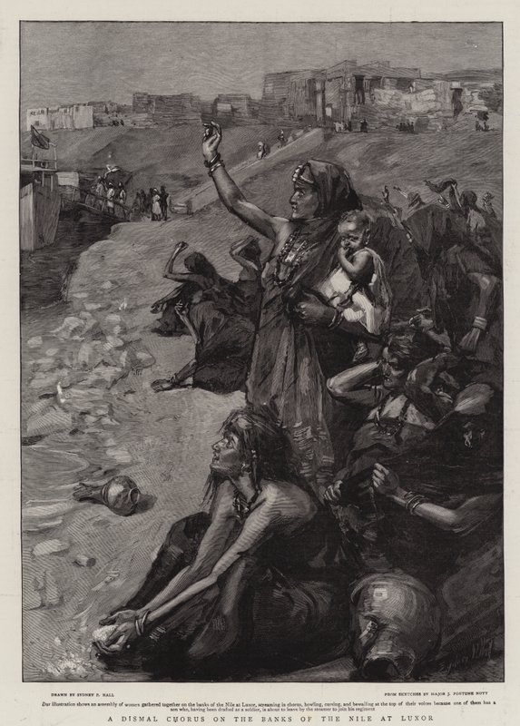 A Dismal Chorus on the Banks of the Nile at Luxor by Sydney Prior Hall
