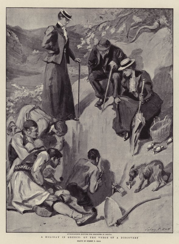 A Holiday in Greece, on the Verge of a Discovery by Sydney Prior Hall
