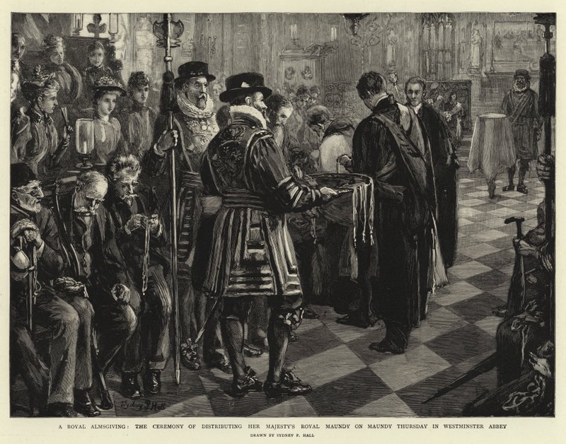 A Royal Almsgiving, the Ceremony of distributing Her Majesty