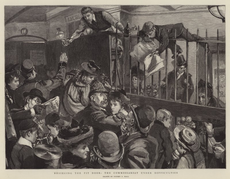 Besieging the Pit Door, the Commissariat under Difficulties by Sydney Prior Hall