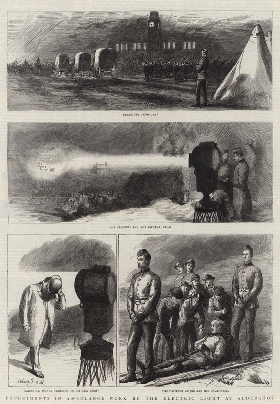 Experiments in Ambulance Work by the Electric Light at Aldershot by Sydney Prior Hall