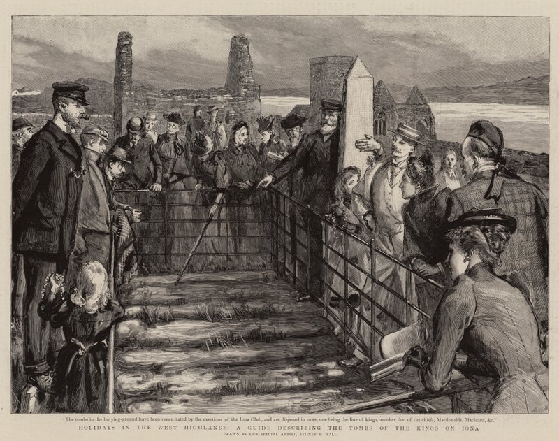 Holidays in the West Highlands, a Guide describing the Tombs of the Kings on Iona by Sydney Prior Hall