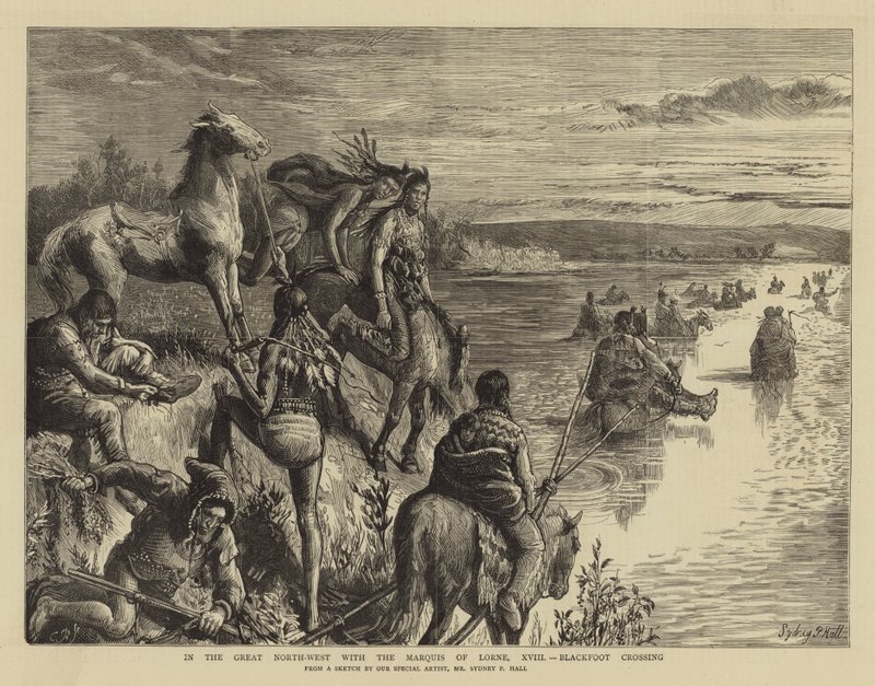 In the Great North-West with the Marquis of Lorne, XVIII, Blackfoot Crossing by Sydney Prior Hall