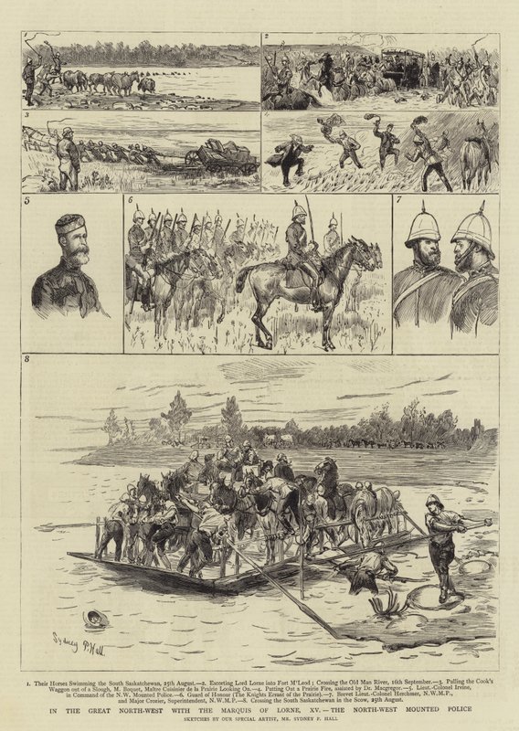 In the Great North-West with the Marquis of Lorne, XV, the North-West Mounted Police by Sydney Prior Hall