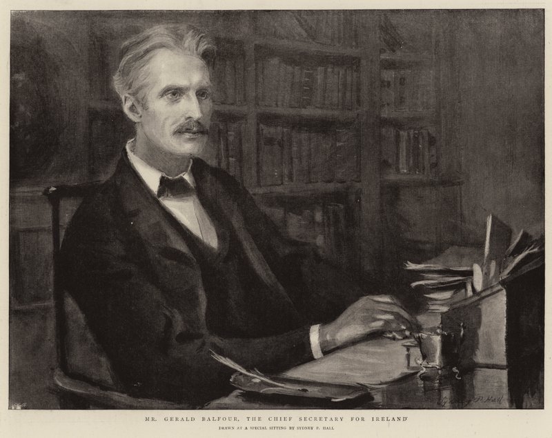 Mr Gerald Balfour, the Chief Secretary for Ireland by Sydney Prior Hall
